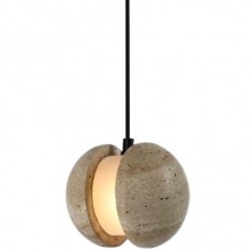 Φωτιστικό Κρεμαστό με ντουί G9 από Μάρμαρο Τραβερτίνη 4092